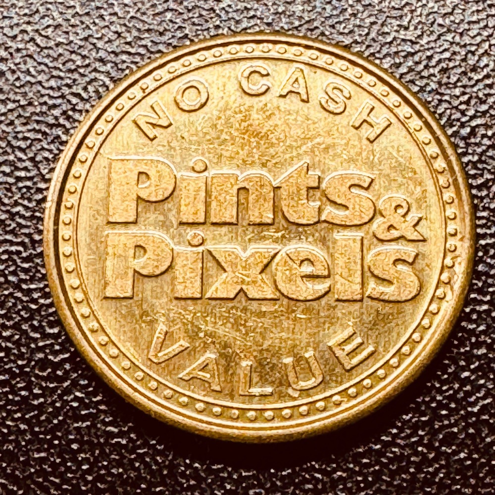 Pints & Pixels Arcade Token Coin Space Invaders Alien - Picture 2 of 2